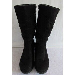 Rampage Black Wedge Boots with Tassle "Eliza" Girls Size 3 1/2
